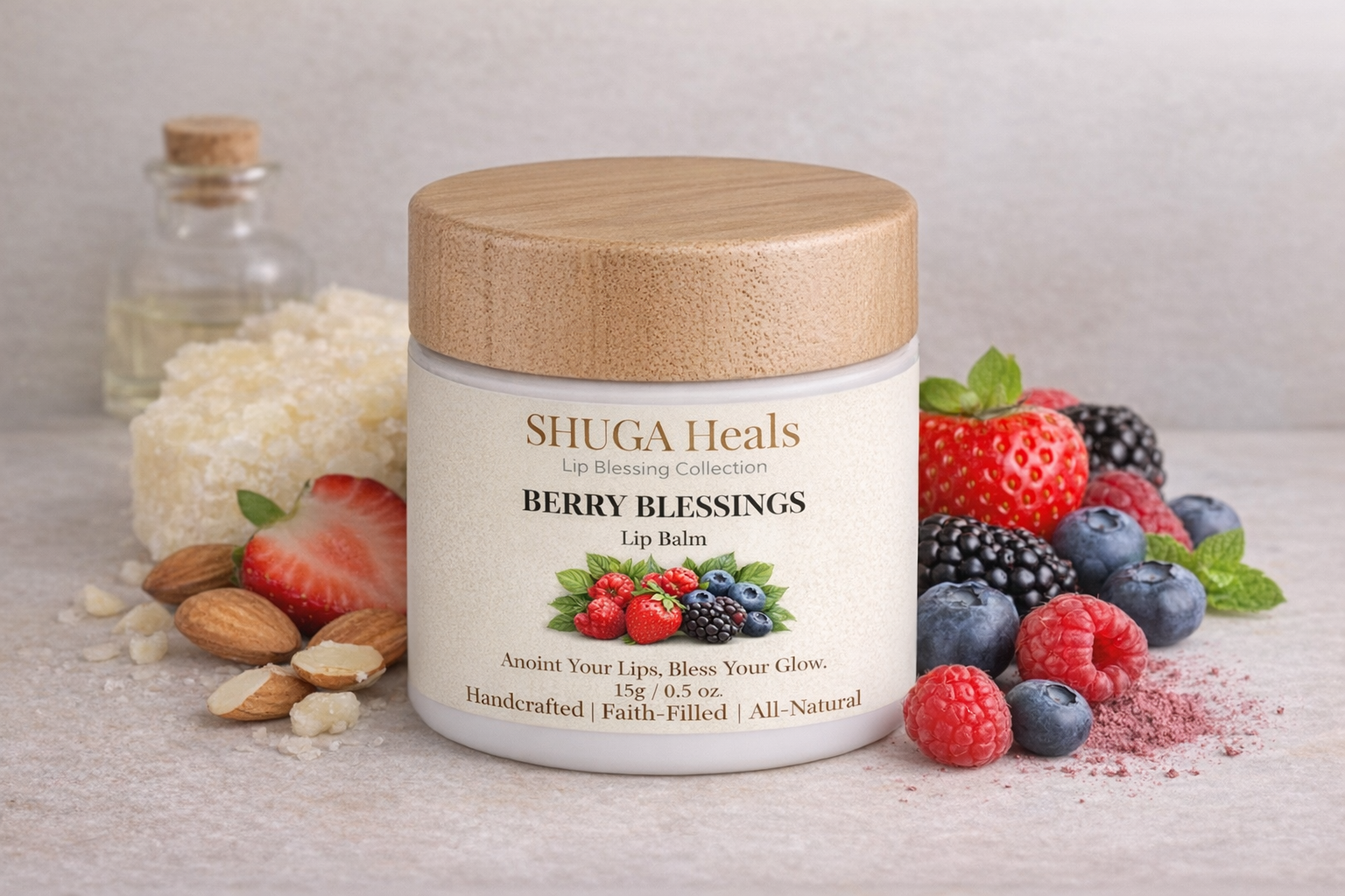 Berry Blessings – Natural Berry Lip Balm for Soft, Smooth and Deeply Hydrated Lips by SHUGA