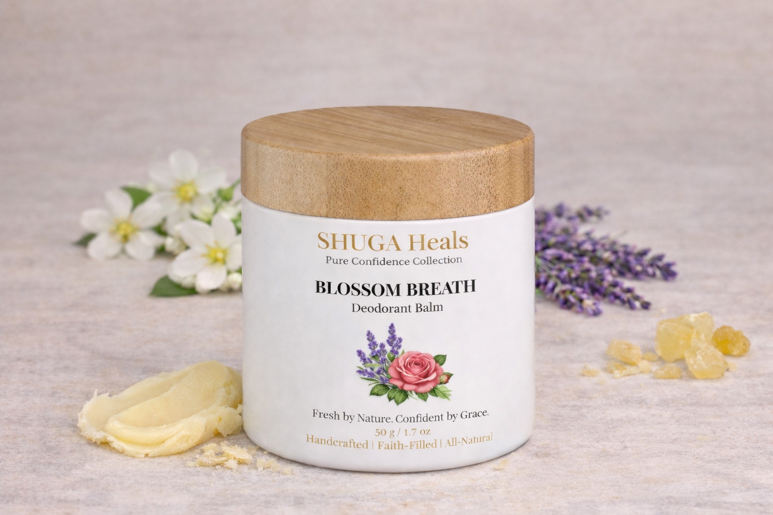 Blossom Breath – Natural Floral Deodorant Balm for Fresh, Soft and Long-Lasting Odor Protection by SHUGA