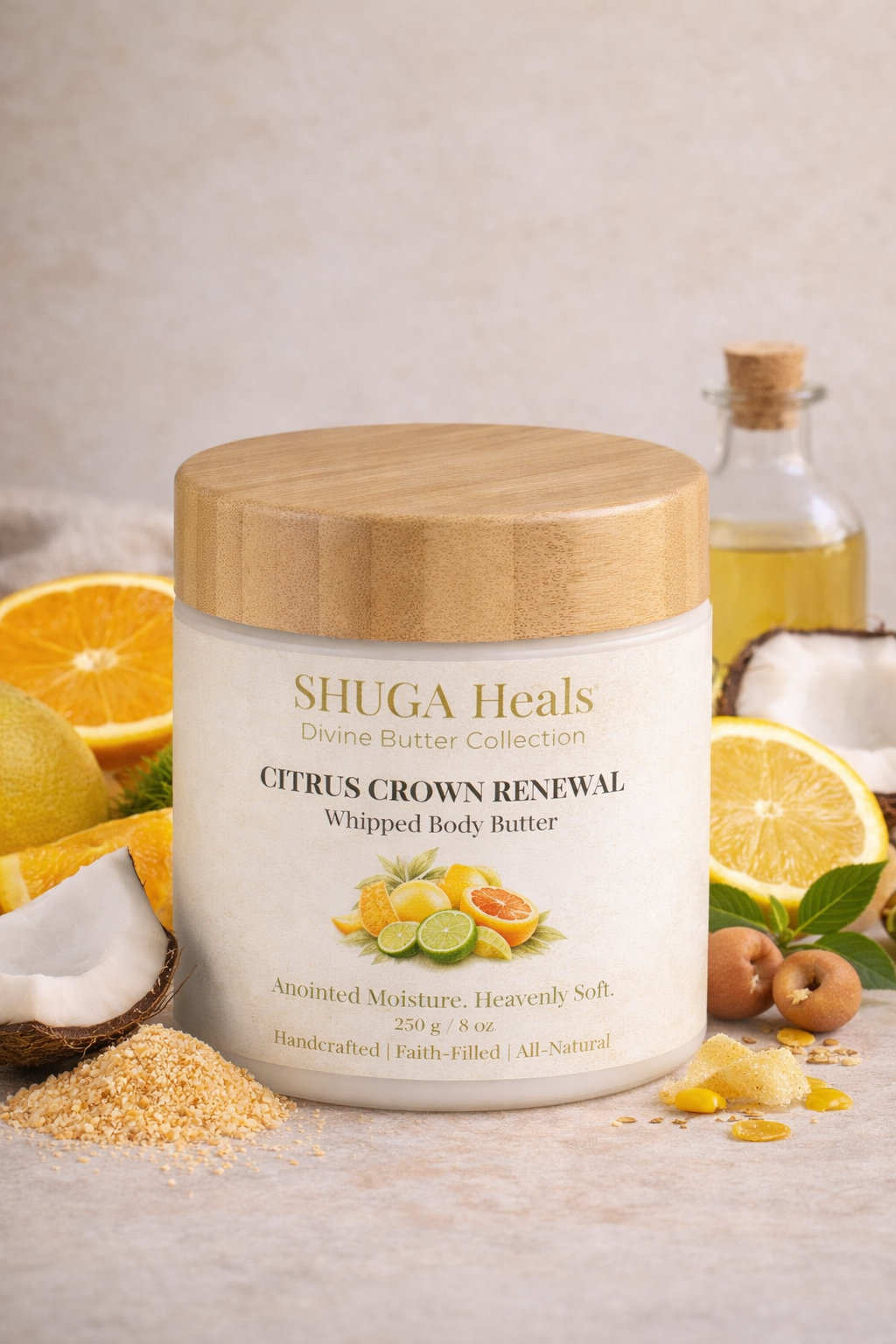 Citrus Crown Renewal – Citrus Whipped Body Butter for Bright, Hydrated and Smooth Skin by SHUGA
