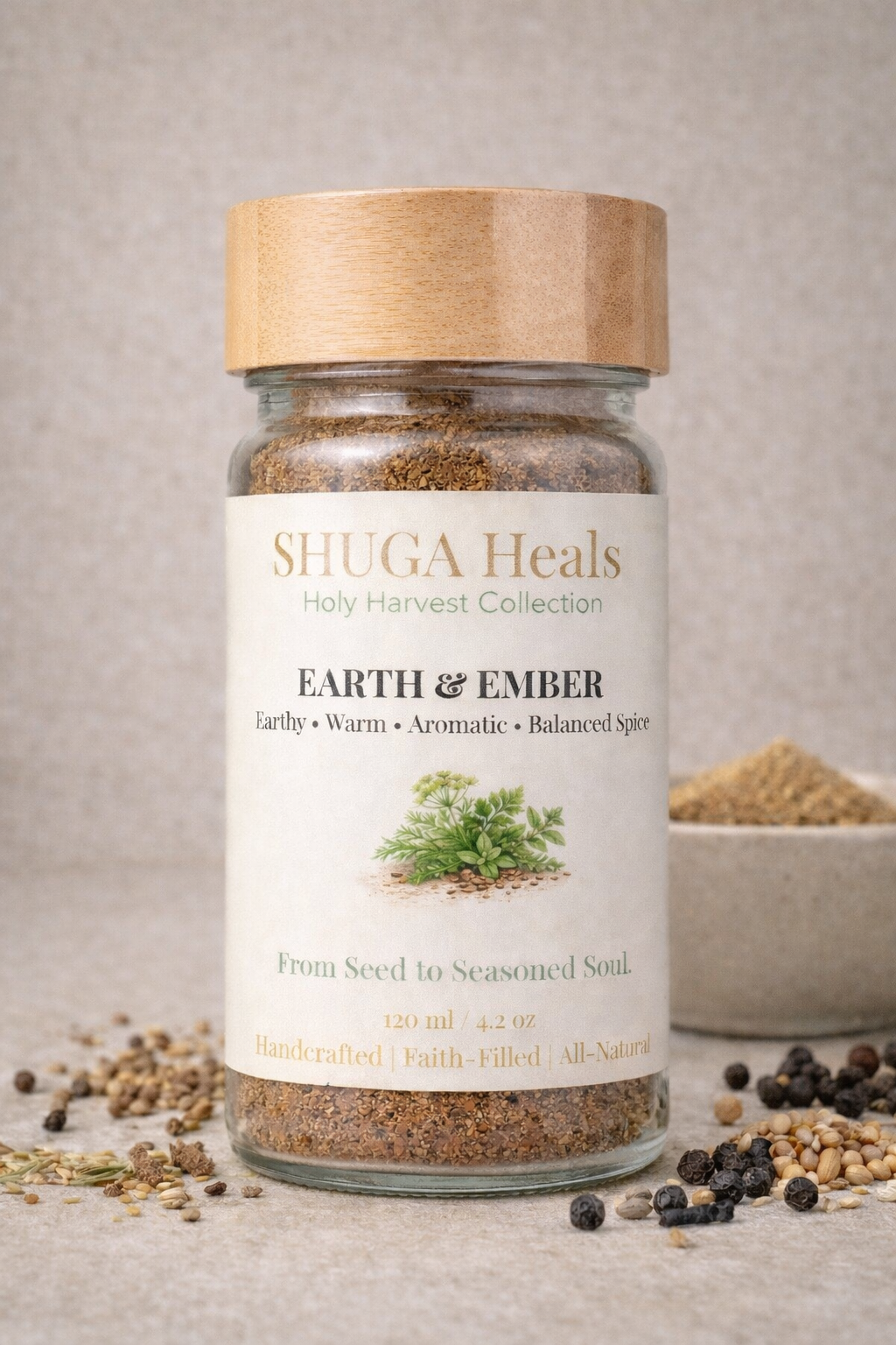 Earth & Ember – Herbal Seasoning Blend for Rich, Earthy and Grounded Flavor by SHUGA