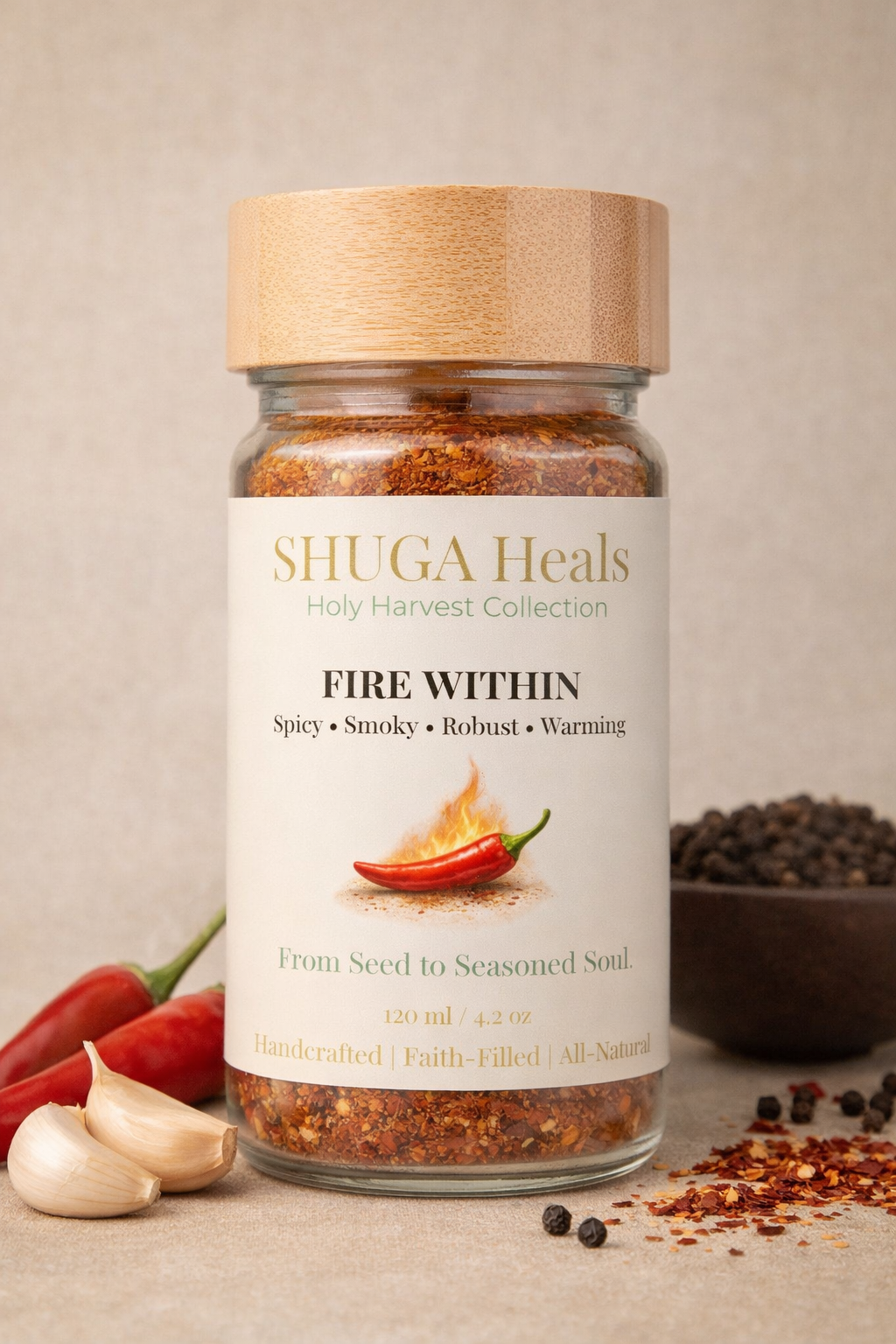 Fire Within – Spicy Seasoning Blend for Bold Heat and Intense Flavor by SHUGA