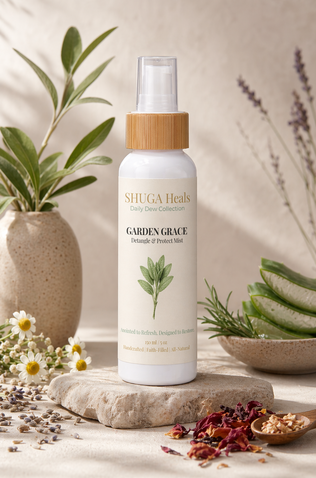 Garden Grace – Natural Hair Mist for Hydration, Detangling and Soft, Manageable Hair by SHUGA