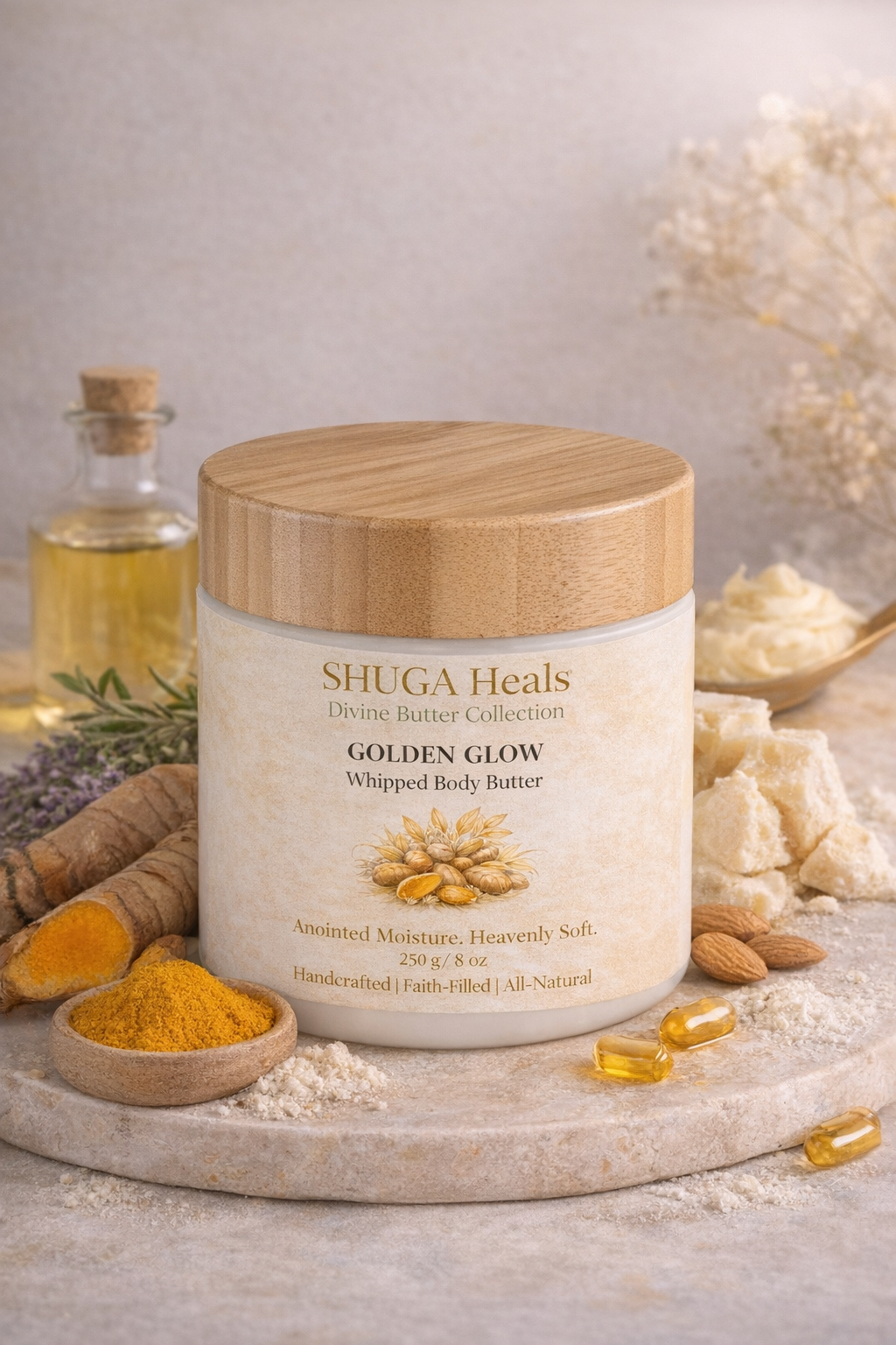 Golden Glow – Whipped Body Butter for Glowing Skin for Radiant, Soft and Deeply Hydrated Skin by SHUGA