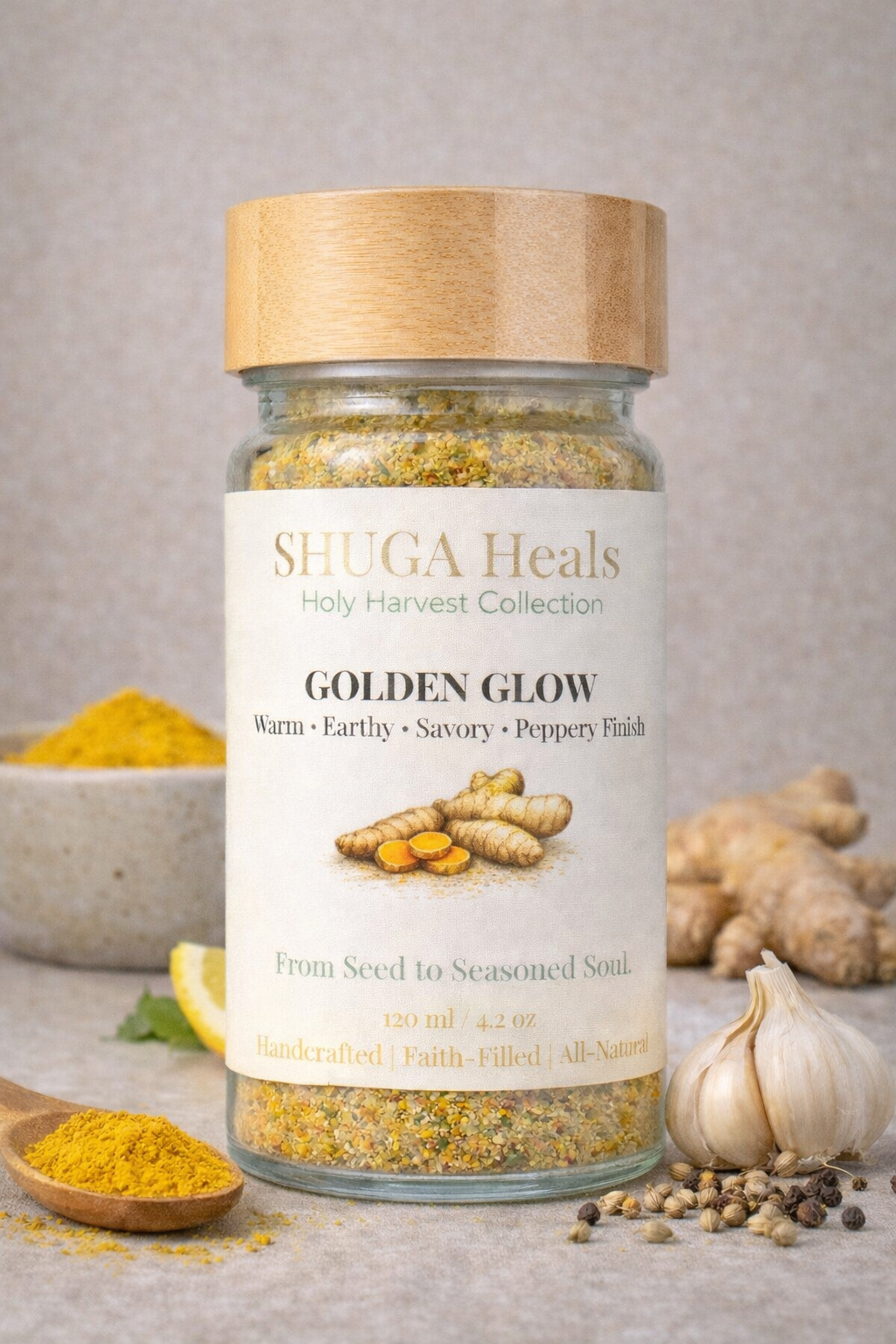 Golden Glow – Turmeric Seasoning Blend for Warm, Nourishing and Vibrant Flavor by SHUGA