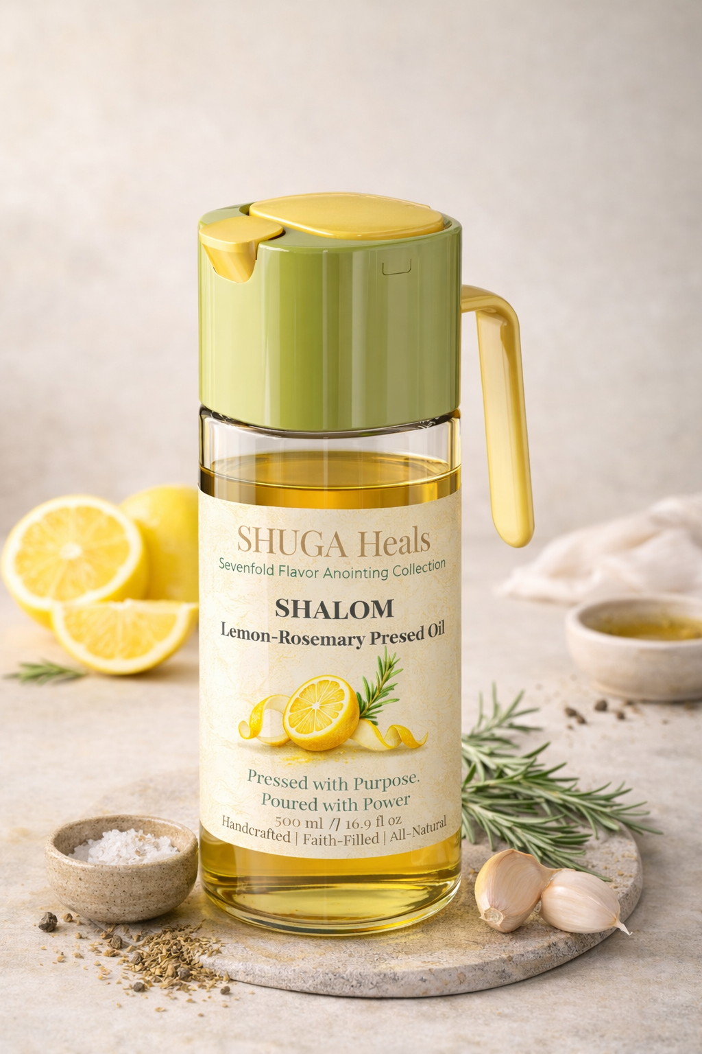 Shalom – Lemon Rosemary Infused Oil for Fresh, Bright and Herbal Flavor by SHUGA