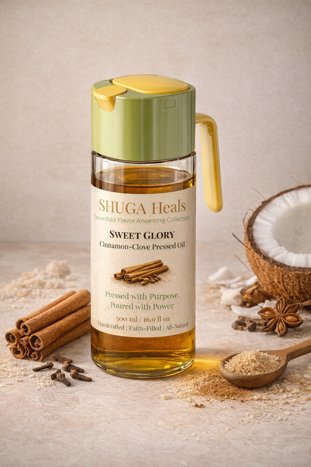 Sweet Glory Pressed Oil – Cinnamon Clove Infused Oil for Warm, Sweet and Spiced Flavor by SHUGA