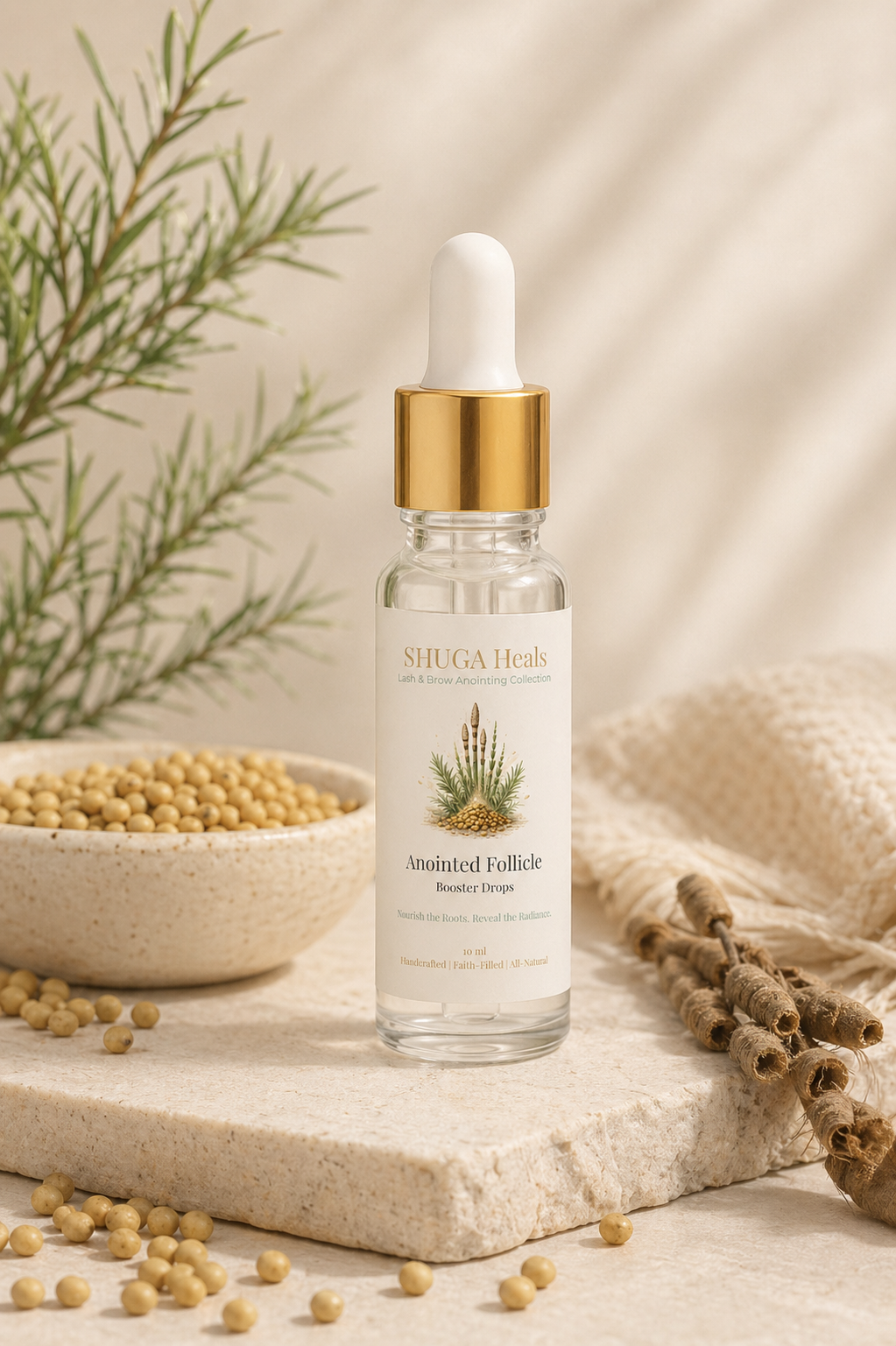 Anointed Follicle Booster Drops – Natural Eyelash & Brow Growth Drops for Stronger, Fuller and Healthier Hair by SHUGA