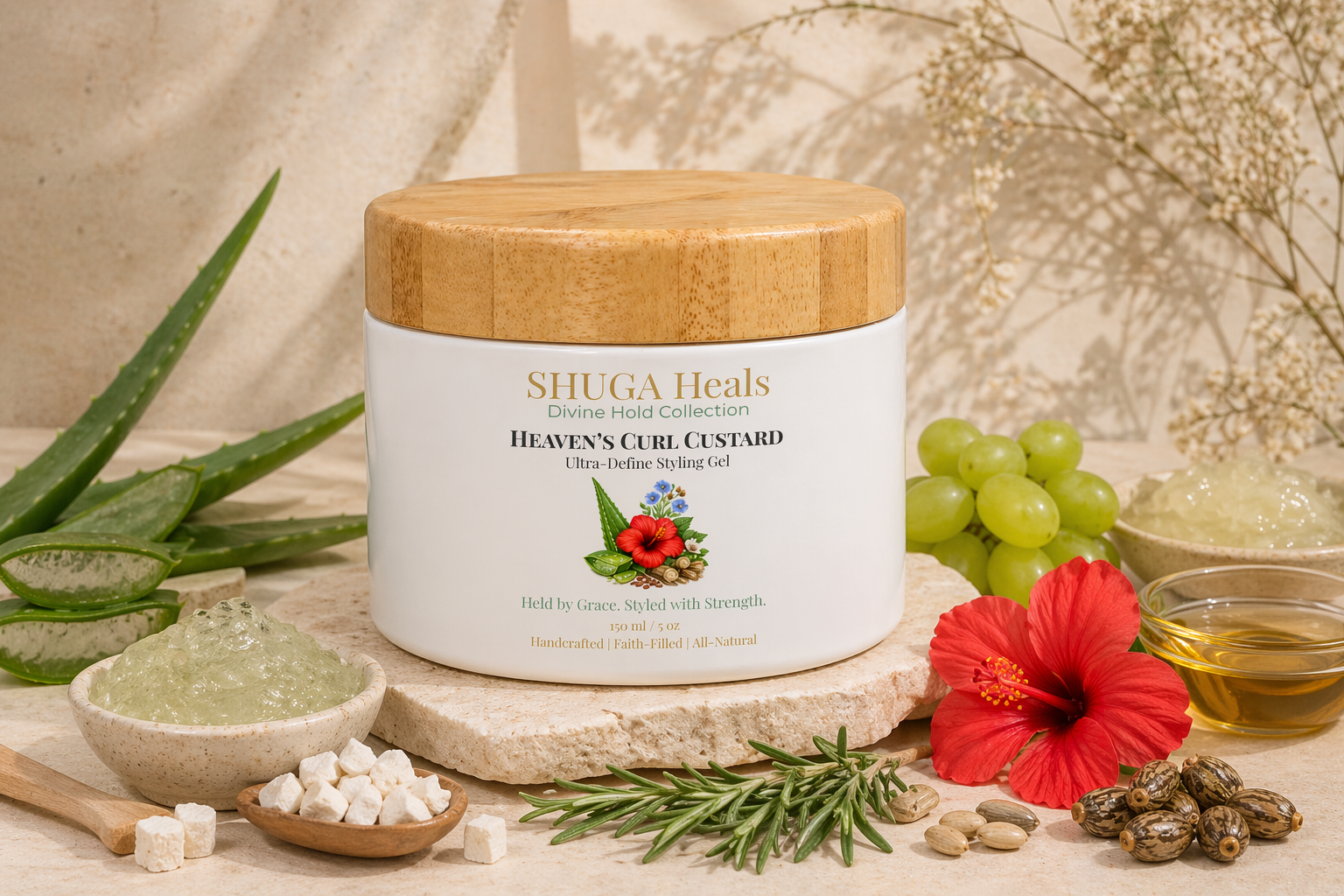 Heaven’s Curl Custard – Curl Defining Custard for Soft, Bouncy and Well-Defined Curls by SHUGA