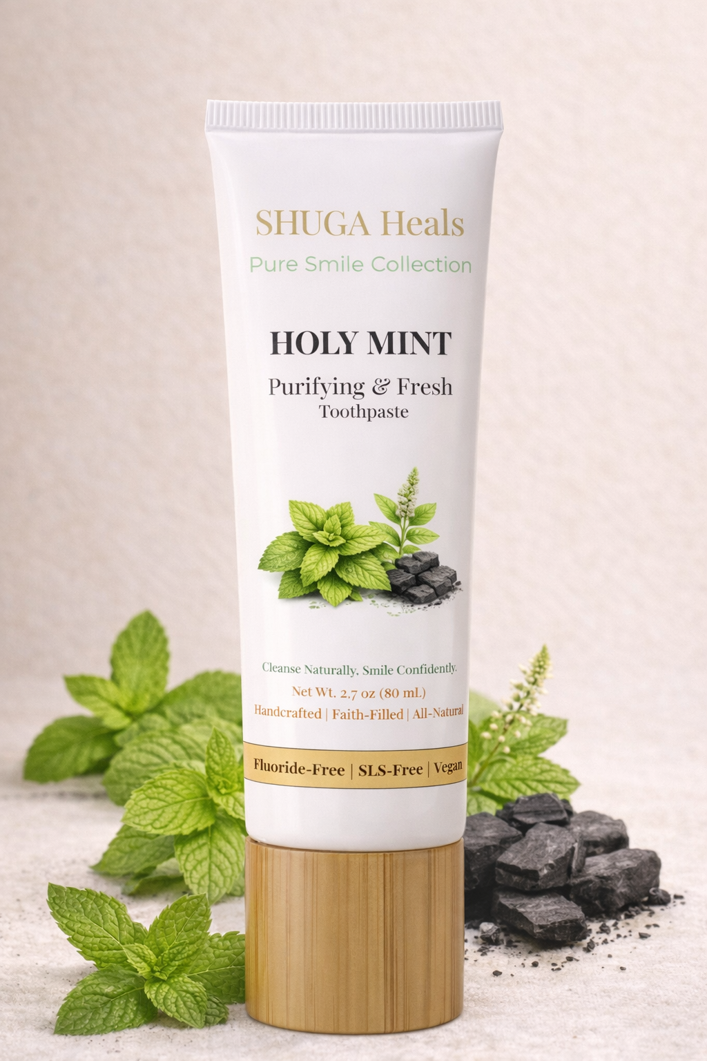 Holy Mint – Natural Mint Toothpaste for Fresh Breath and Clean, Healthy Smile by SHUGA