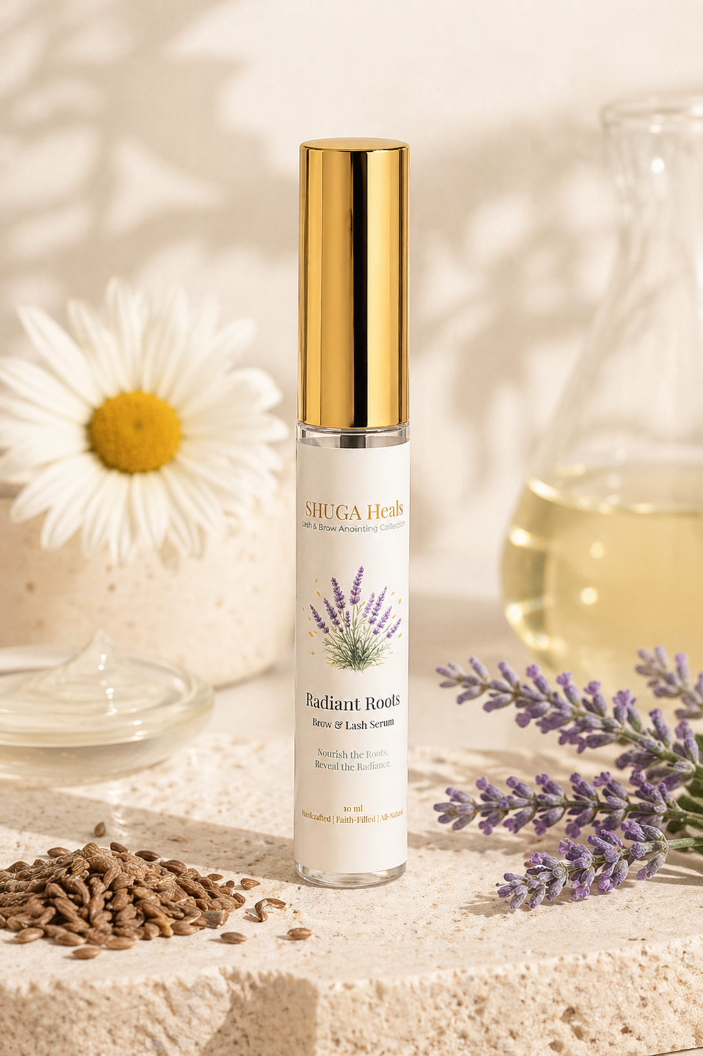 Radiant Roots Brow & Lash Serum – Natural Brow & Lash Serum for Fuller, Stronger and Healthier Hair by SHUGA